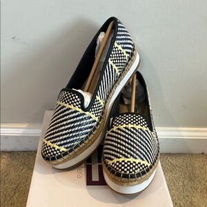 Etcetera Black and Yellow Espadrilles